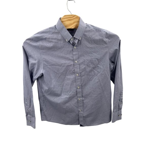 UNTUCKit Button Down Dress Shirt Large Men's Long Sleeve Blue - Picture 2 of 5